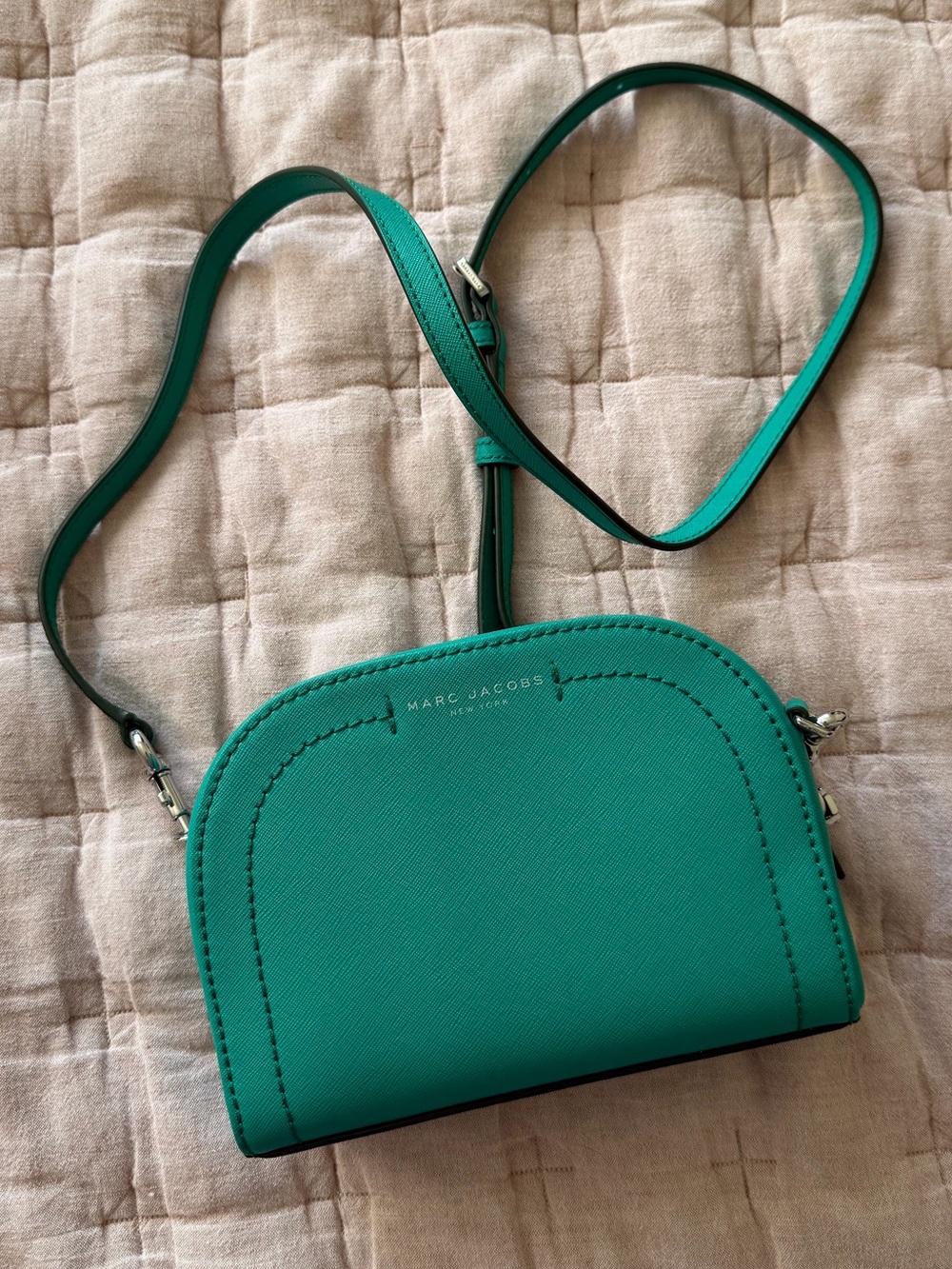 Marc Jacobs Teal Green Leather Crossbody Bag
